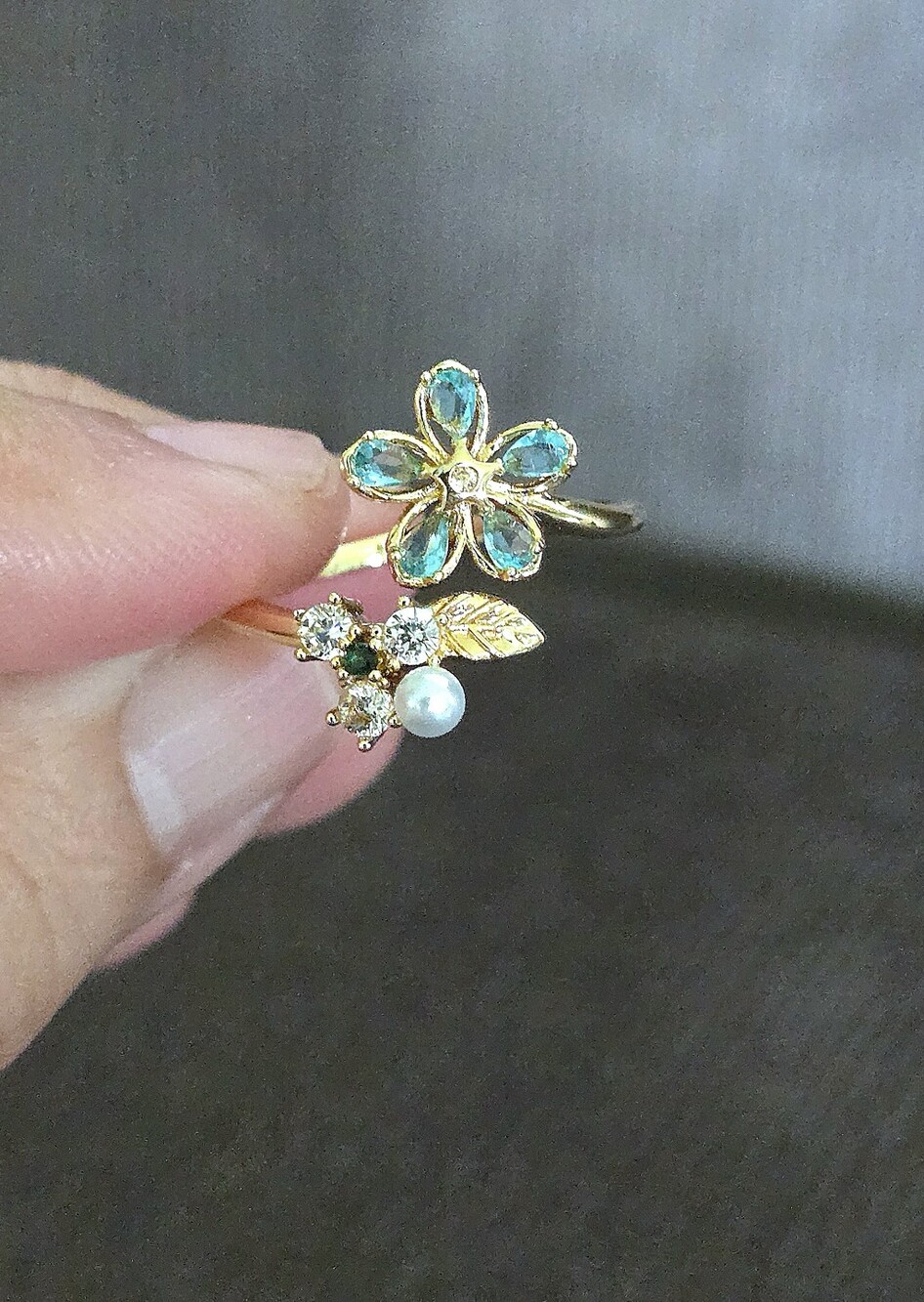 La Meno Floral💐 Bypass Ring💍 - NIB